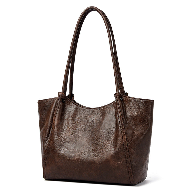 Women's Korean Fashion Large Capacity Commuter Simple Soft Shoulder Bags
