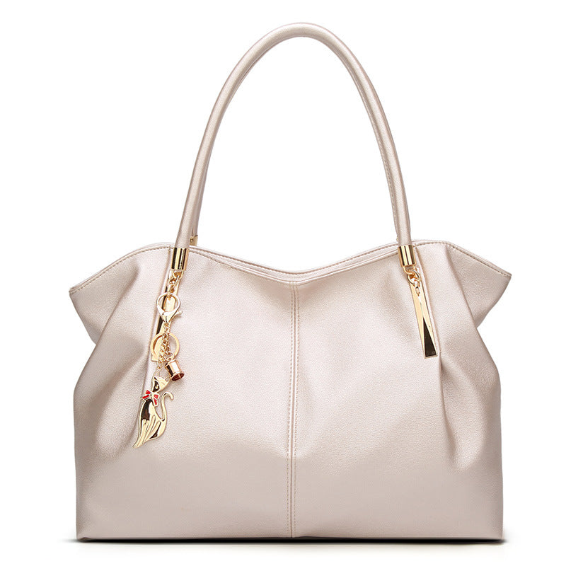 Women's Large Capacity Mummy Simple Elegant Fine Grain Multifunctional Tote Bag