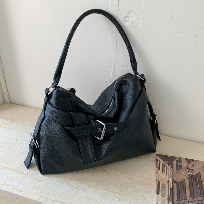 Women's Retro Korean Type Distressed Soft Style Tote Bag