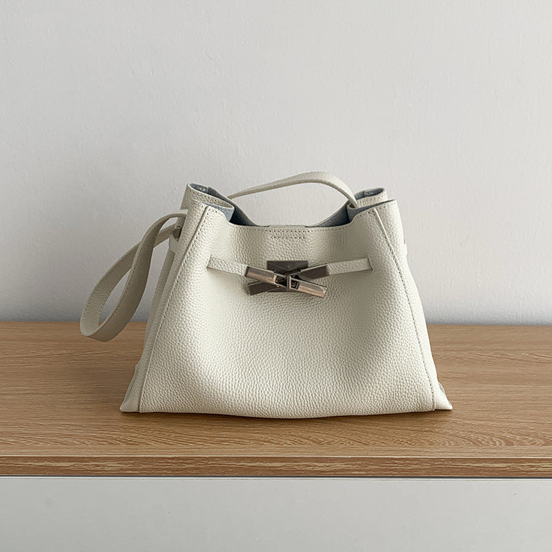Top Layer Cowhide Korean Style Niche High-grade Women's Shoulder Bag