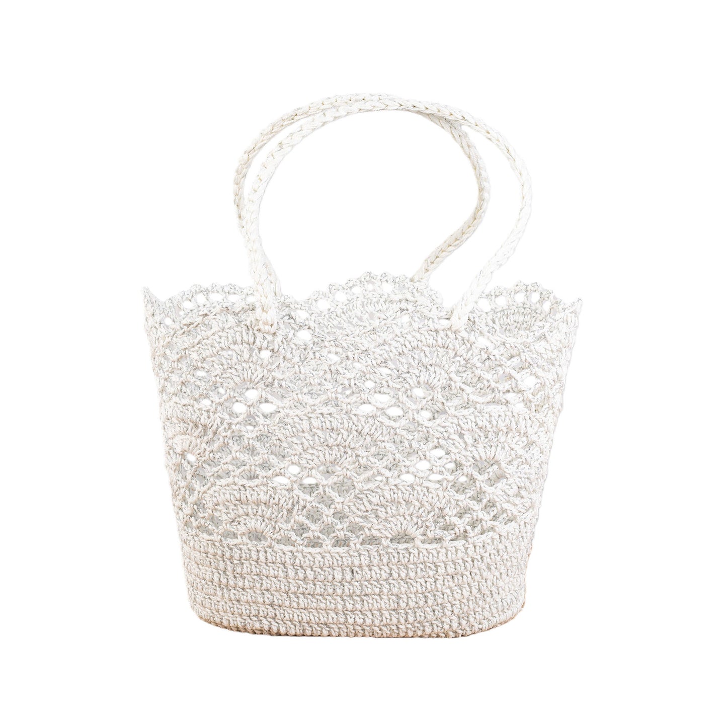 Cotton Thread Weaving Hollow Basket Beach Woven Bags