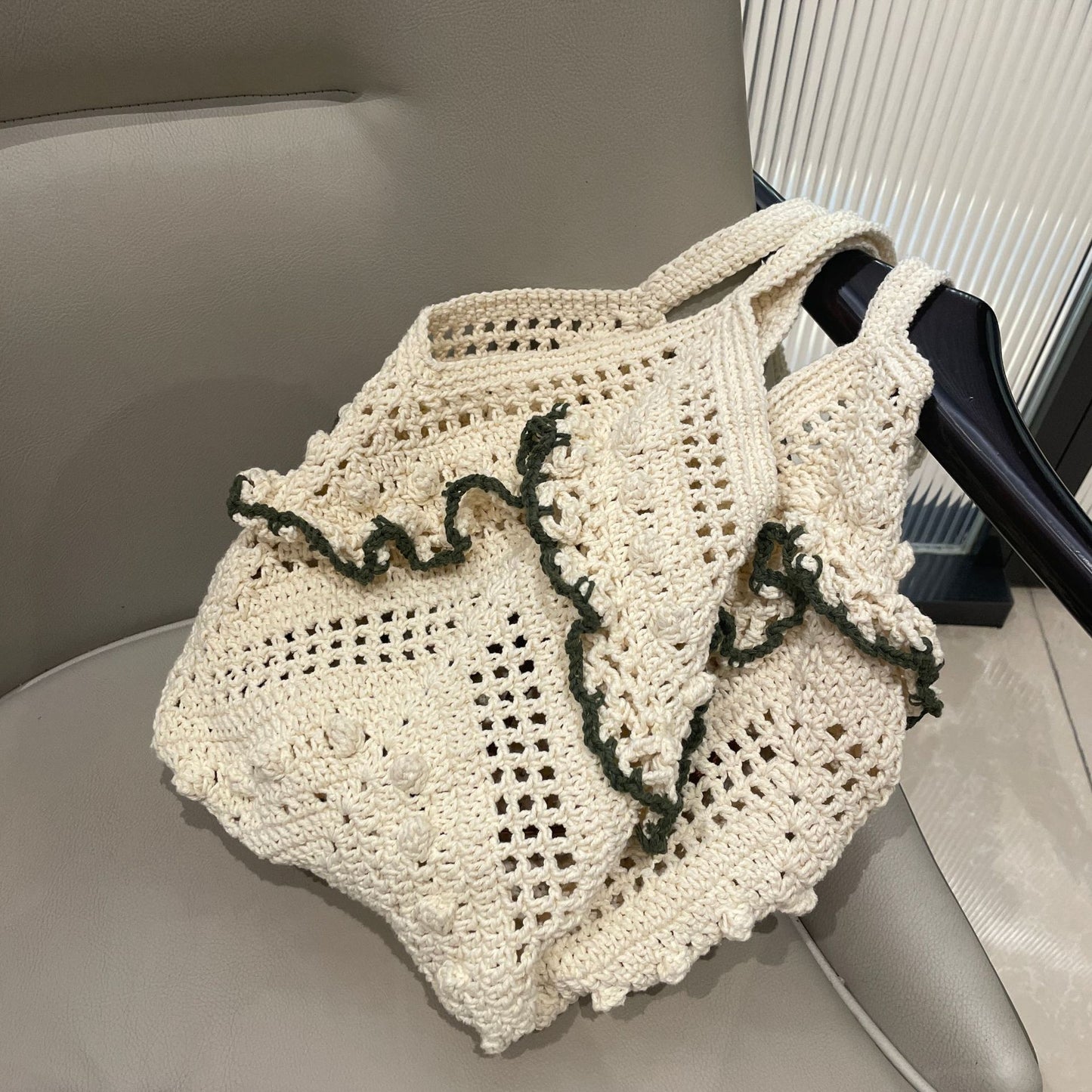 Hollow Straw French Lazy Style One Women's Shoulder Bag