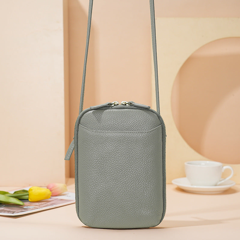 Women's Style Niche Genuine Leather Trendy Simple Mobile Phone Bag