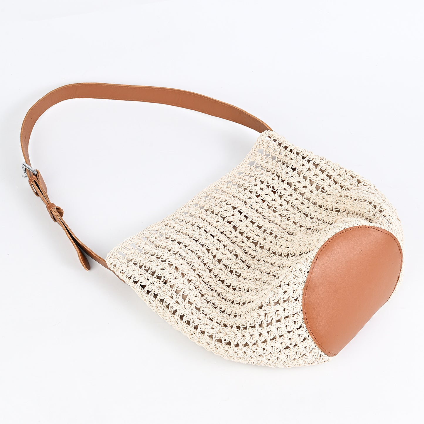 Crochet Vegetable Basket Beach Woven Hollow Lightweight Women's Shoulder Bag