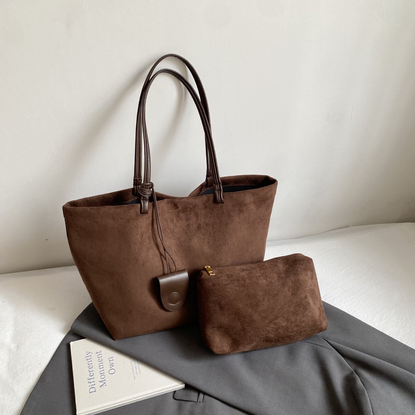 Matte Texture Underarm Autumn Commuter Mother Easy Tote Bags