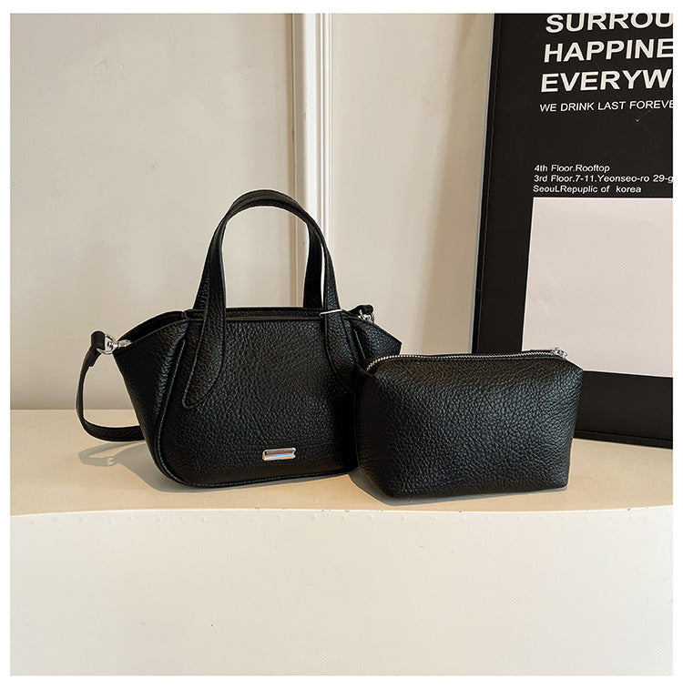 Women's Pattern Soft Leather High-grade Portable Vegetable Basket Bags