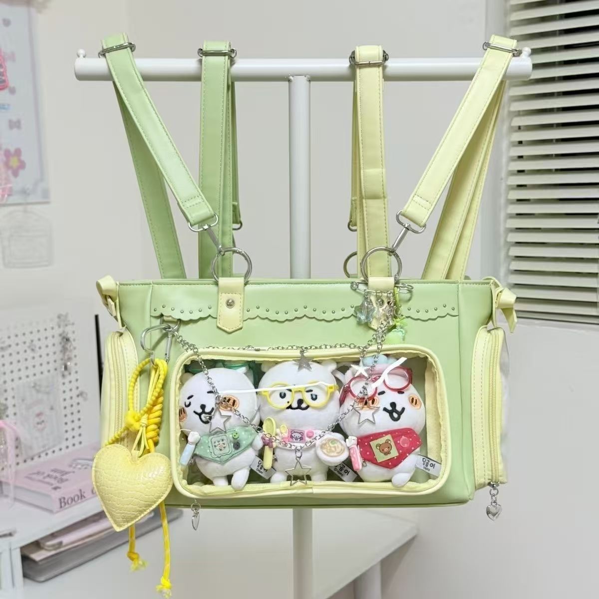 Pink Blue Couple Cartoon Concert Collection Women's Backpack
