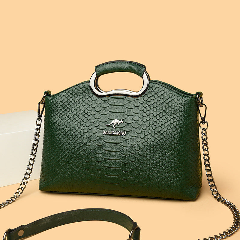 Women's Trendy Crocodile Pattern Large Capacity Women's Handbag