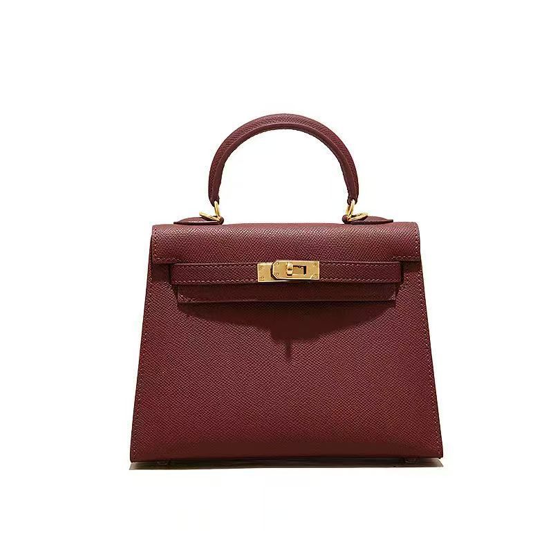 Women's Leather Second Generation Kelly Palm Print Cow Women's Handbag