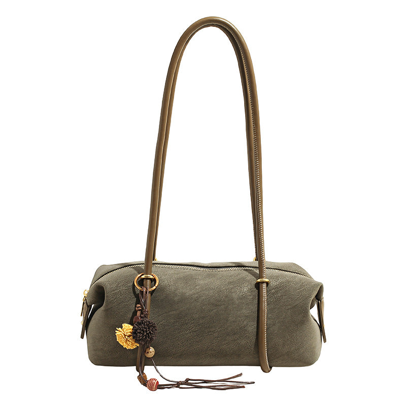 Retro Minority Portable Commute Style Trendy Fashion Suede Large Underarm Bag