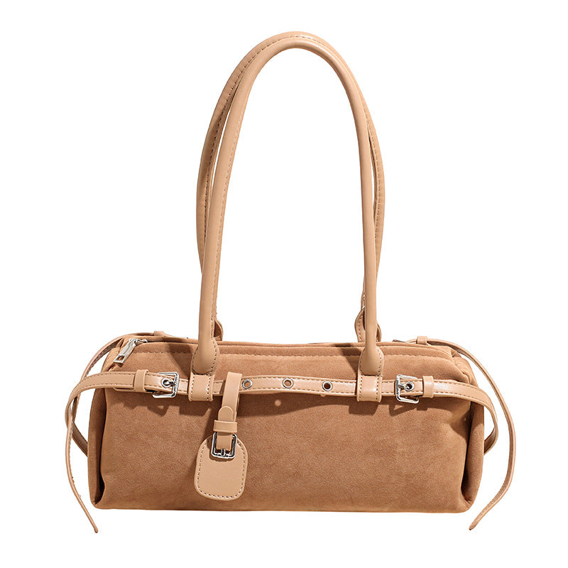 Women's High-grade Trendy Underarm Baguette Suede Motorcycle Bags