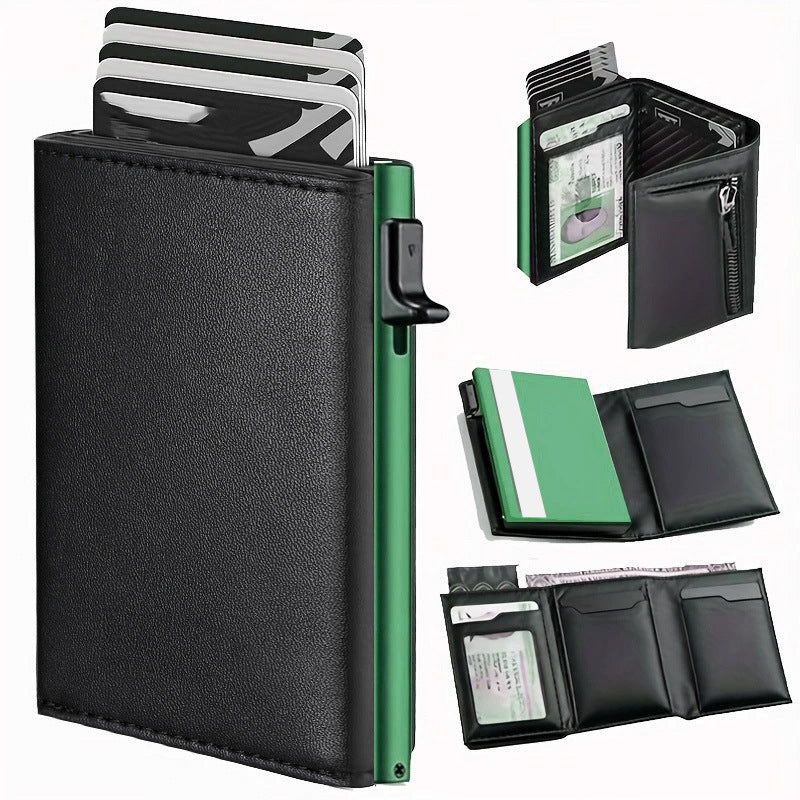 Pop-up Carbon Fiber Orange Aluminum Alloy Card Pack Card Sleeve