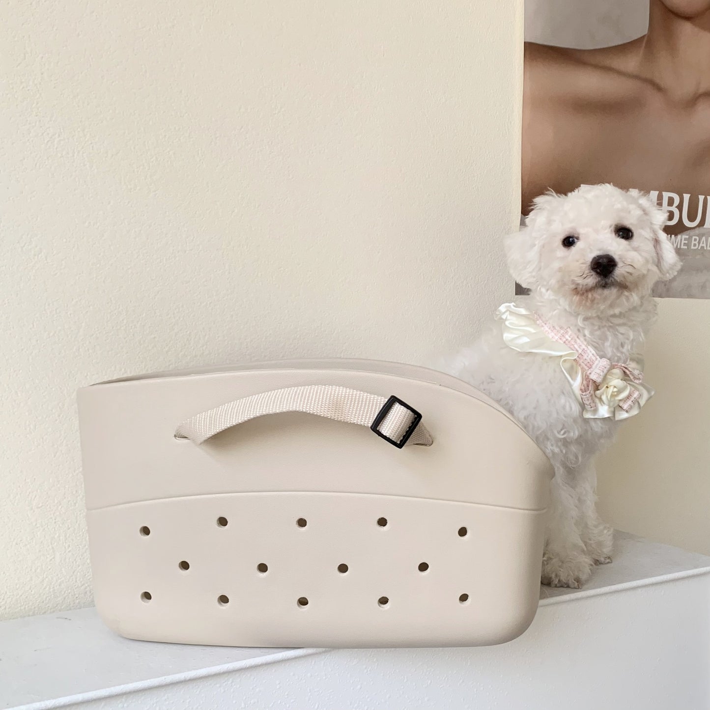 Women's Pet Convenient Material Hole Storage Handbags