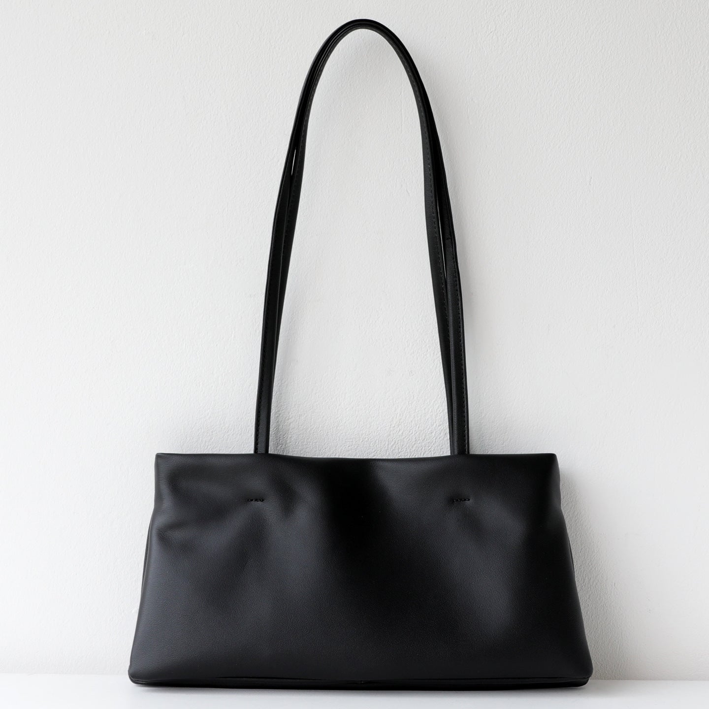 Women's Simple Style Soft First Layer Cowhide Underarm Bag