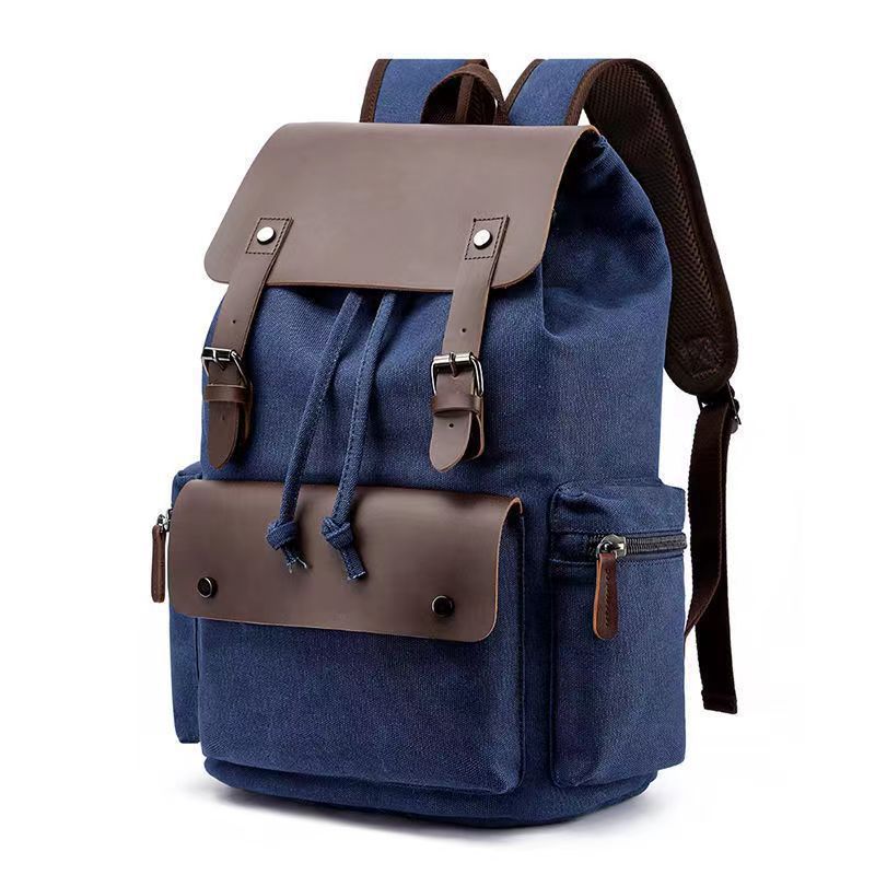 Men's Source Simple Canvas Large Capacity Retro Backpacks