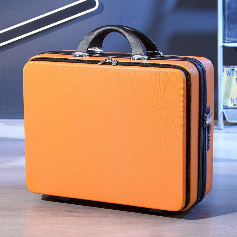 Women's & Men's Capital Business Front Open Cover Suitcase Inch Portable Password Cosmetic Case