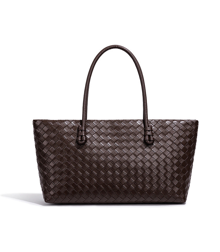 Women's Woven Pattern Fashion Large Capacity Totes Retro Bags