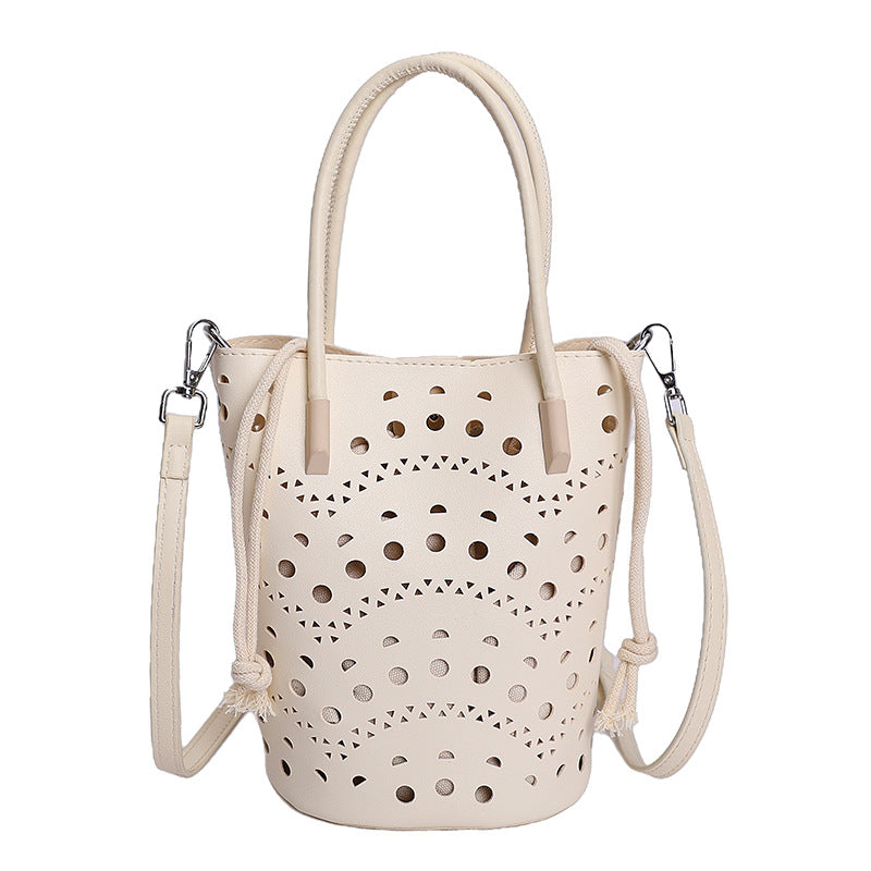 Women's Korean Hollow Fashion Drawstring Vegetable Basket Bags