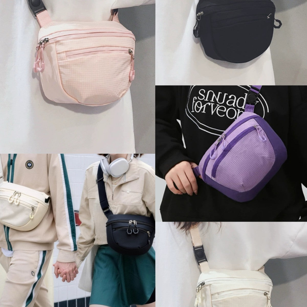 Lightweight Breathable Home Waterproof Lotus Leaf Women's Shoulder Bag