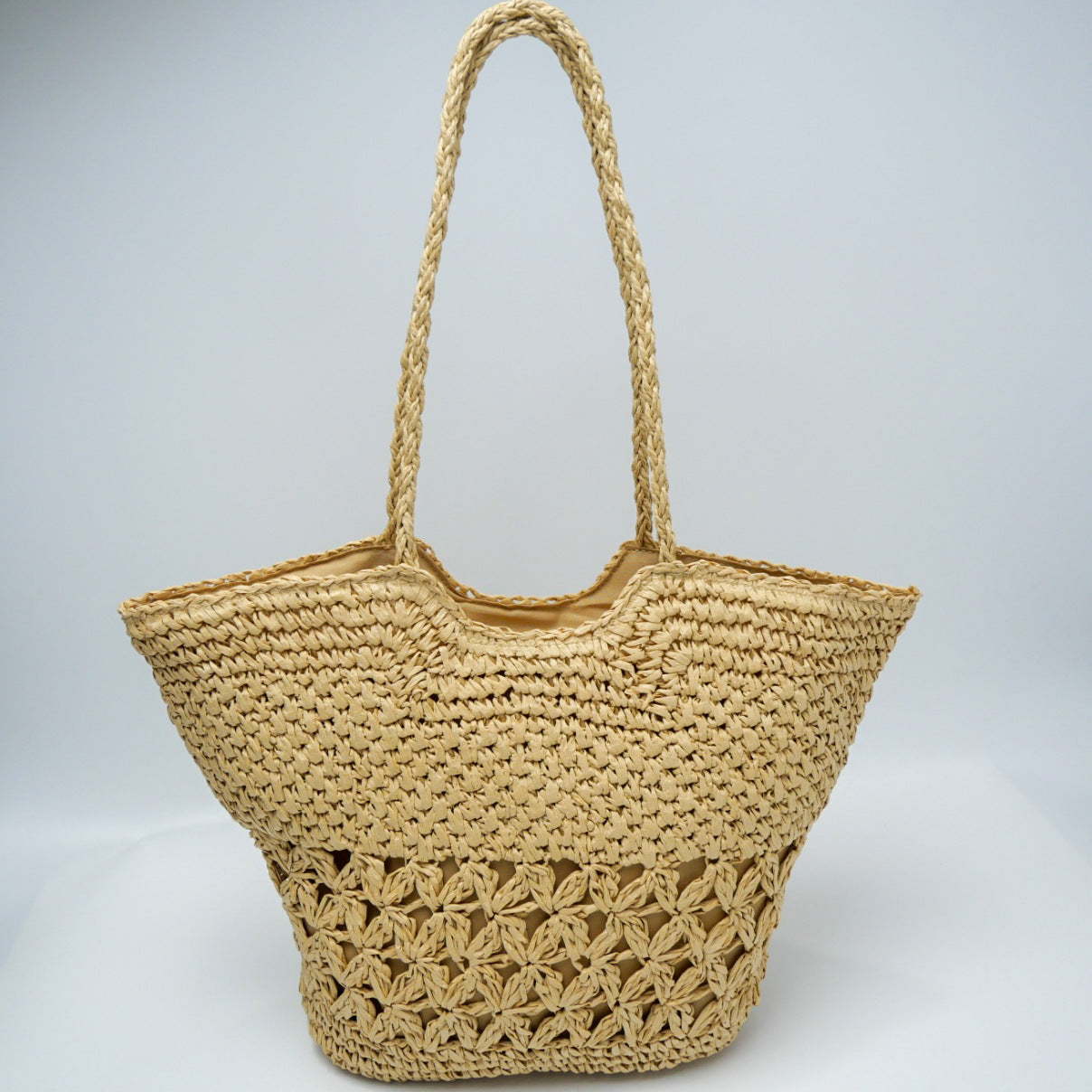Women's Straw Idle Style Hand-woven Large Capacity Totes Vacation Tote Bag