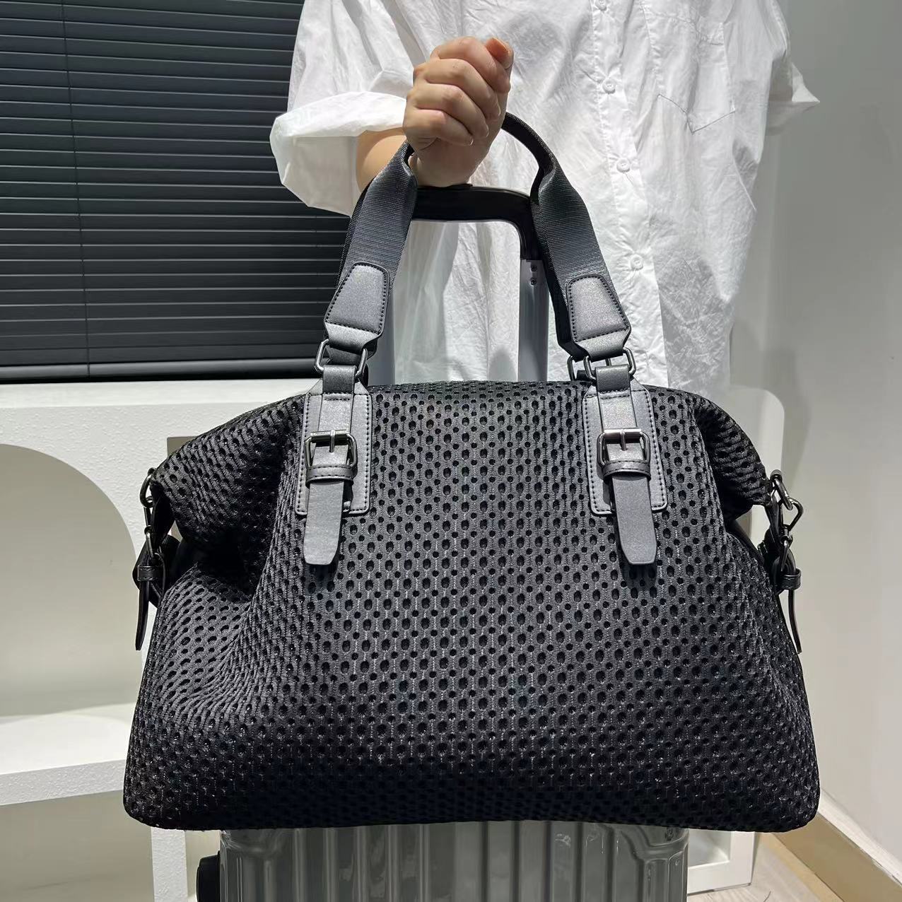Pretty Versatile Simple Big Nylon Mesh Travel Bags