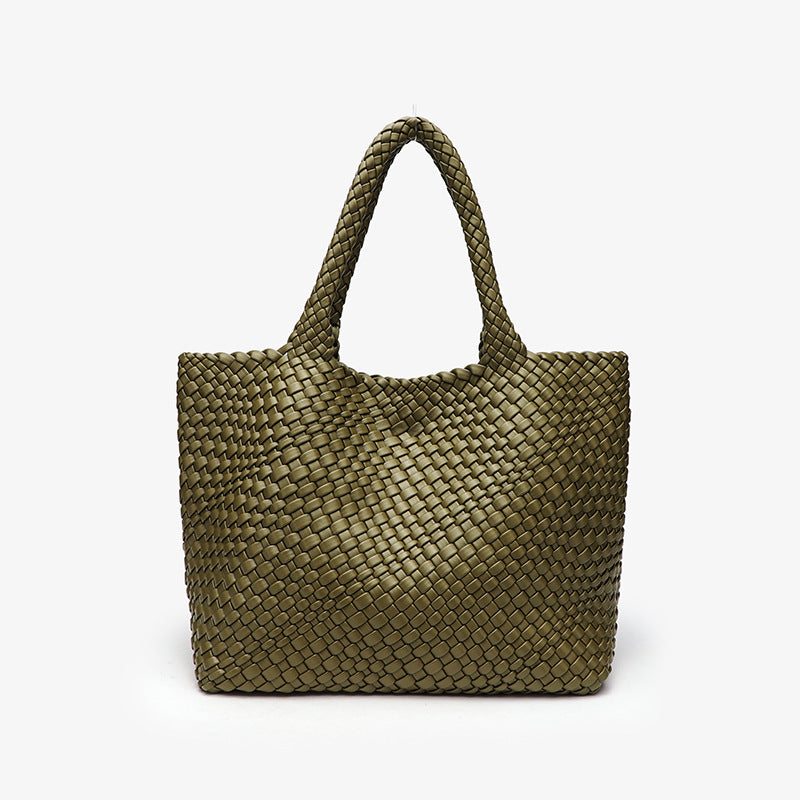 Women's Hand-woven Big Capacity Quantum High Sense Women's Shoulder Bag
