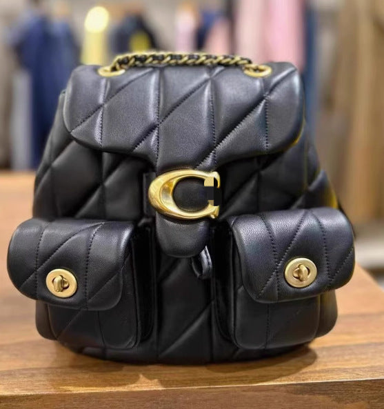 Women's High-grade Sheepskin Chain Diamond Style Genuine Women's Backpack