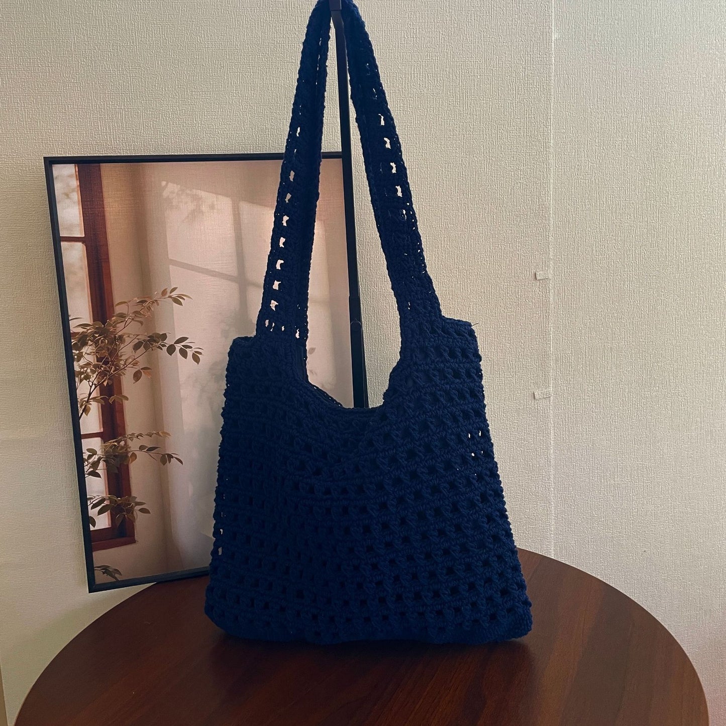 Women's Cotton Thread Woven Simple Vacation Style Beach Women's Shoulder Bag