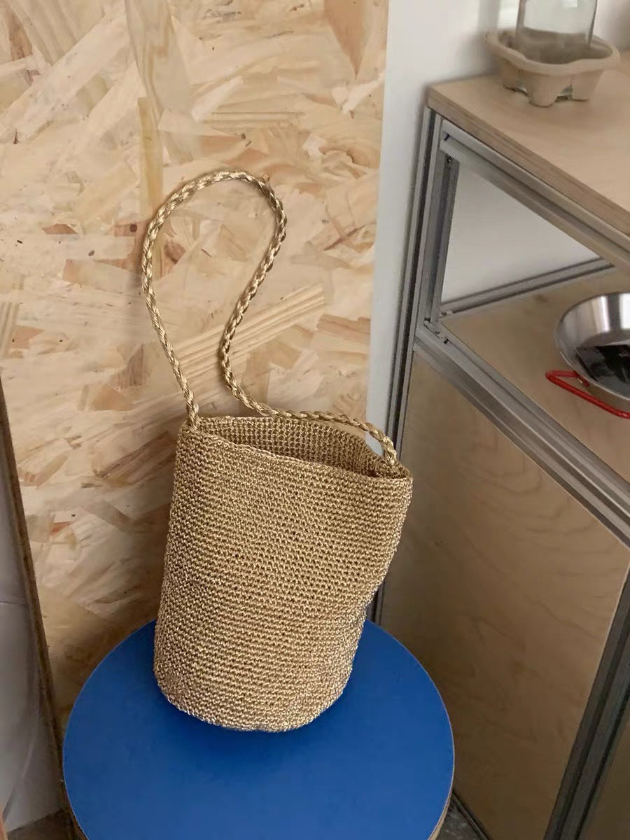 Flash Blue Niche Hand-woven Versatile Underarm Women's Shoulder Bag