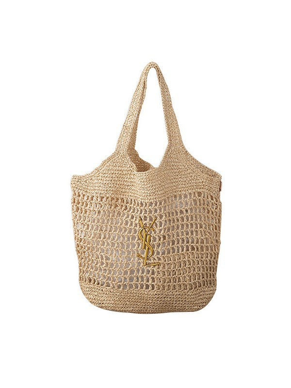 Women's Hollow Straw Woven French Large Capacity Vacation Women's Handbag