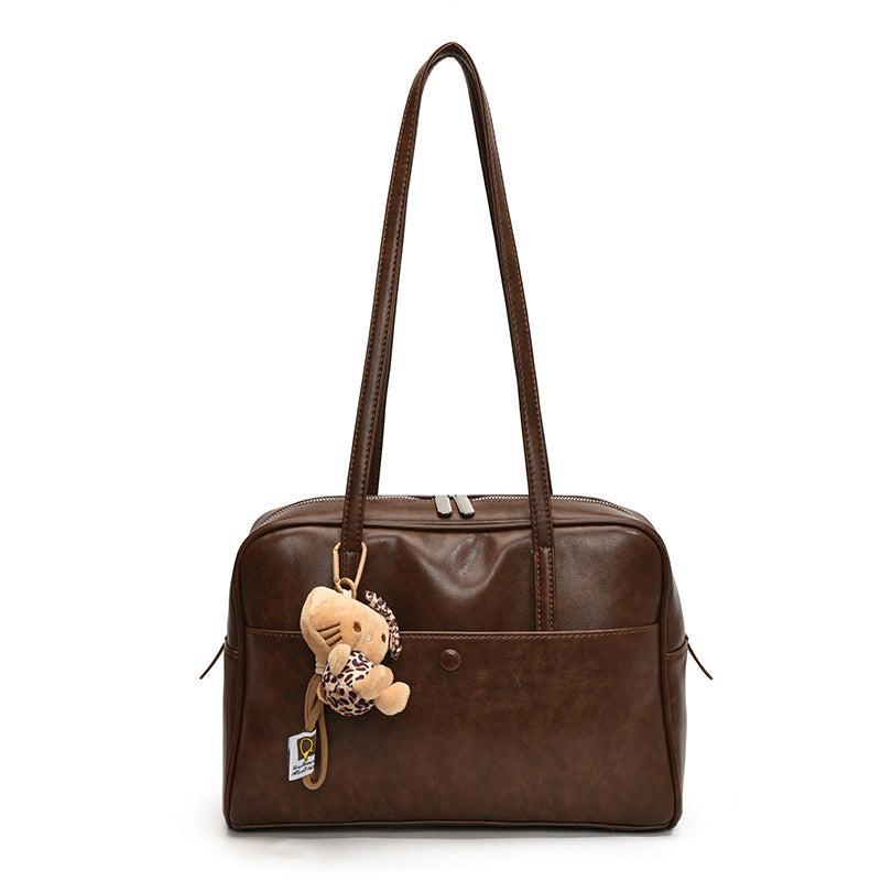 Women's Simple Fashion Popular One Retro Large Capacity Tote Bag