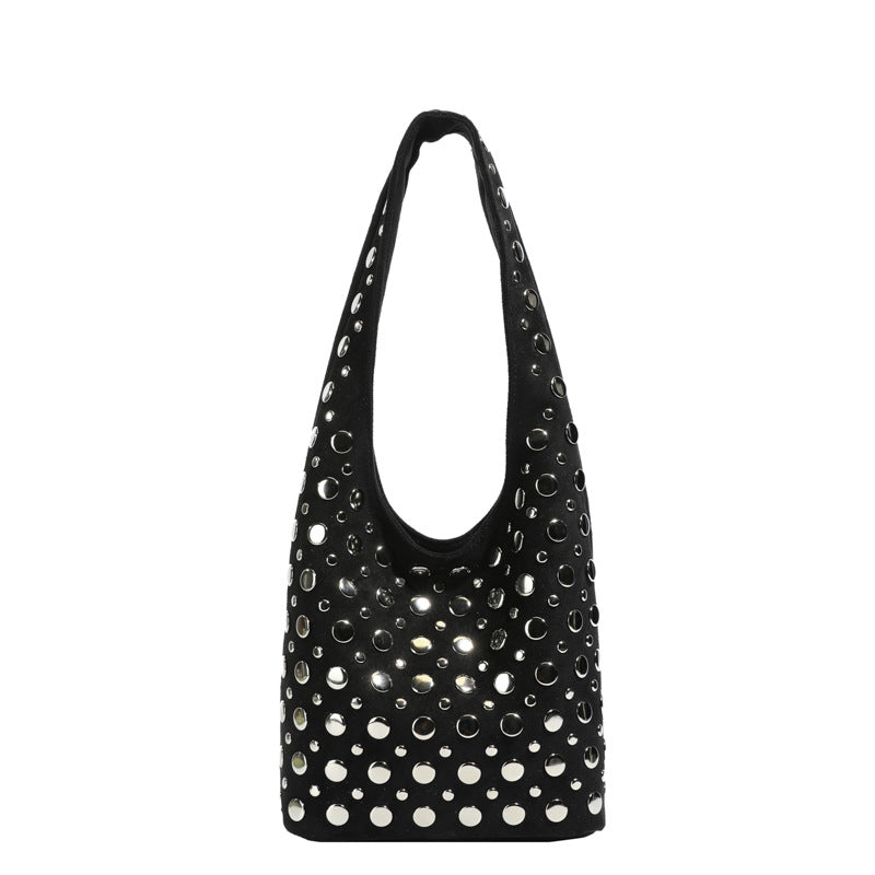 Women's Trend Retro Personality All Match Underarm Rivet Bags