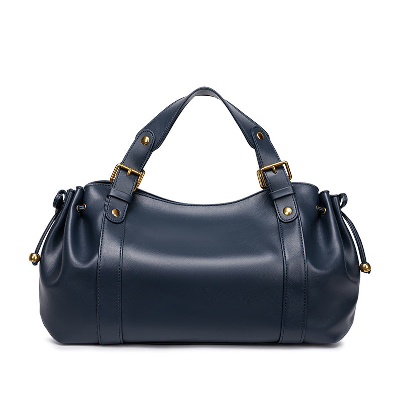 Women's Mild Luxury Retro Drawstring Baguette Niche Underarm Portable Leisure Tote Bag