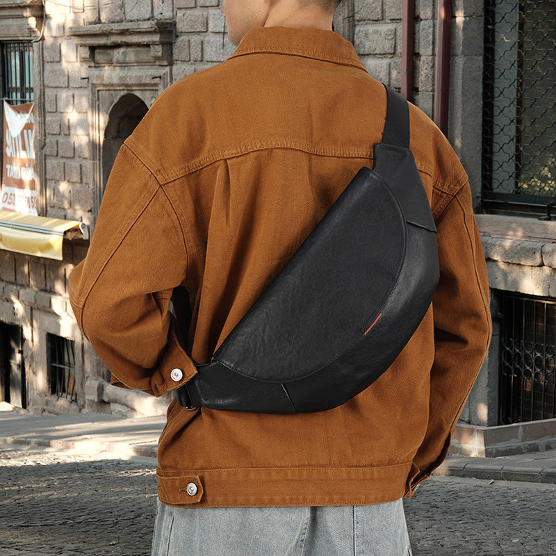 Men's Cowhide Genuine Leather Fashion Commuter Men's Messenger Bag