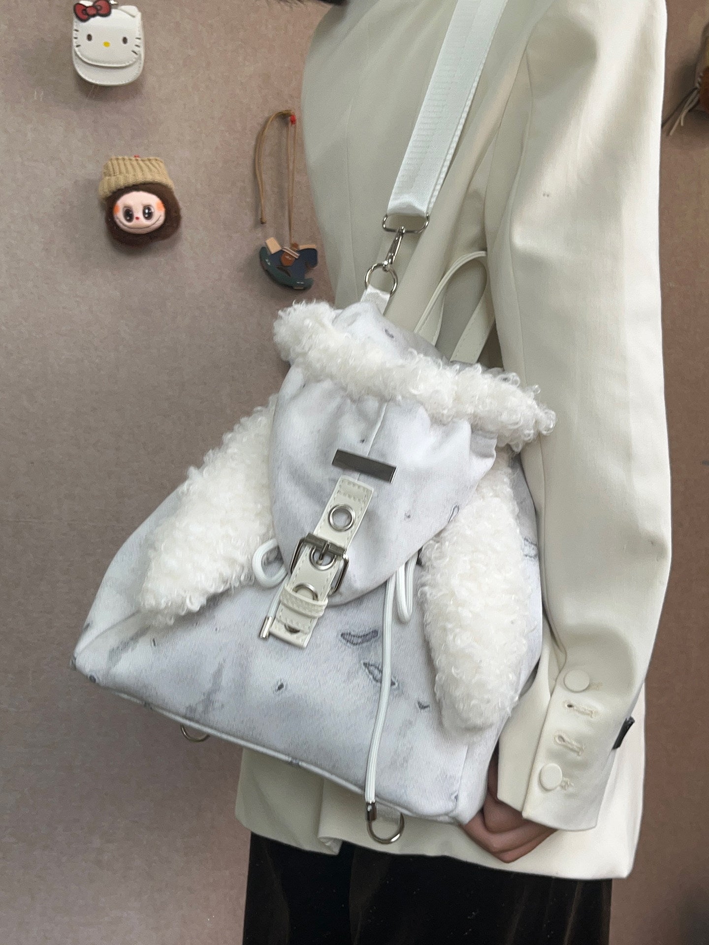 Women's Rabbit Ears Furry Large Capacity Cute Women's Shoulder Bag