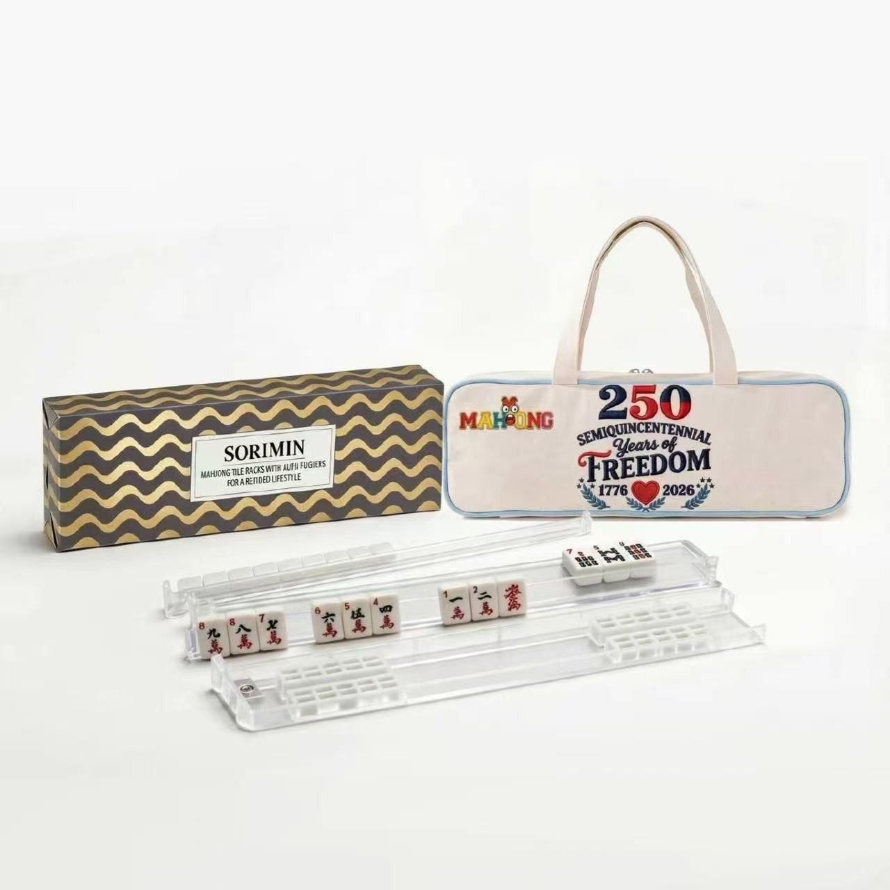 With Push Ruler Set Large Capacity Makeup Bag
