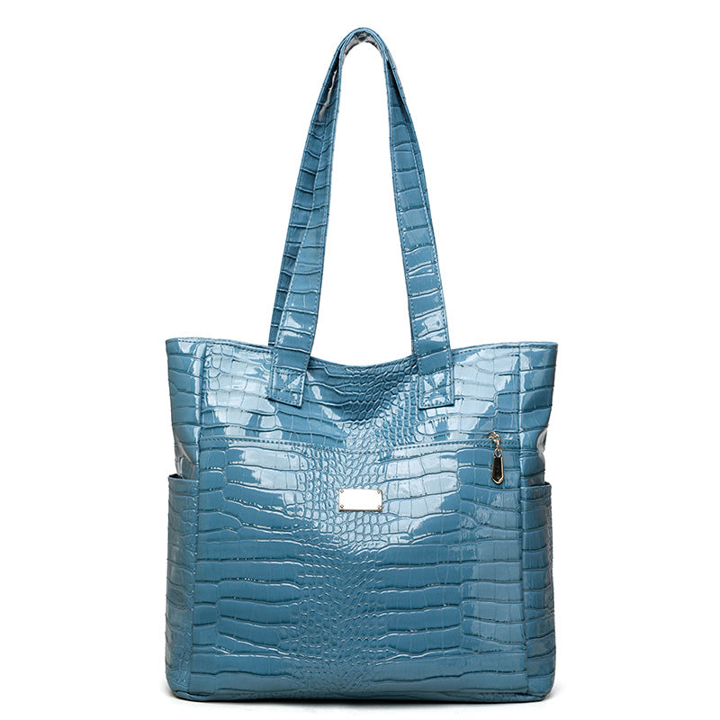 Classic Crocodile Leather Versatile Large Capacity Handbags