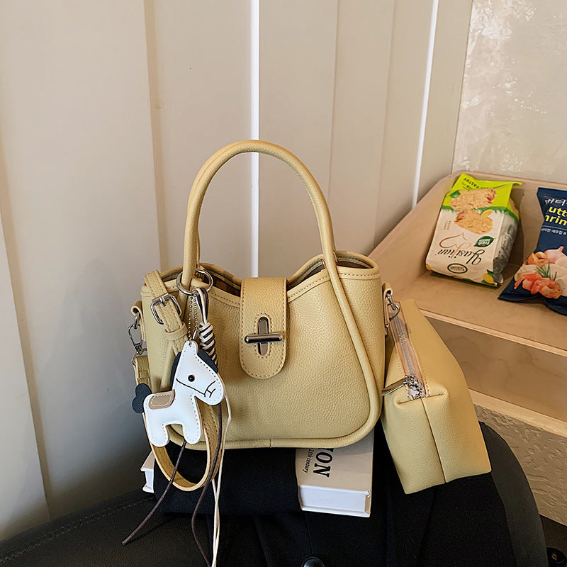Vegetable Basket Niche Retro Textured Trendy Bucket Bag