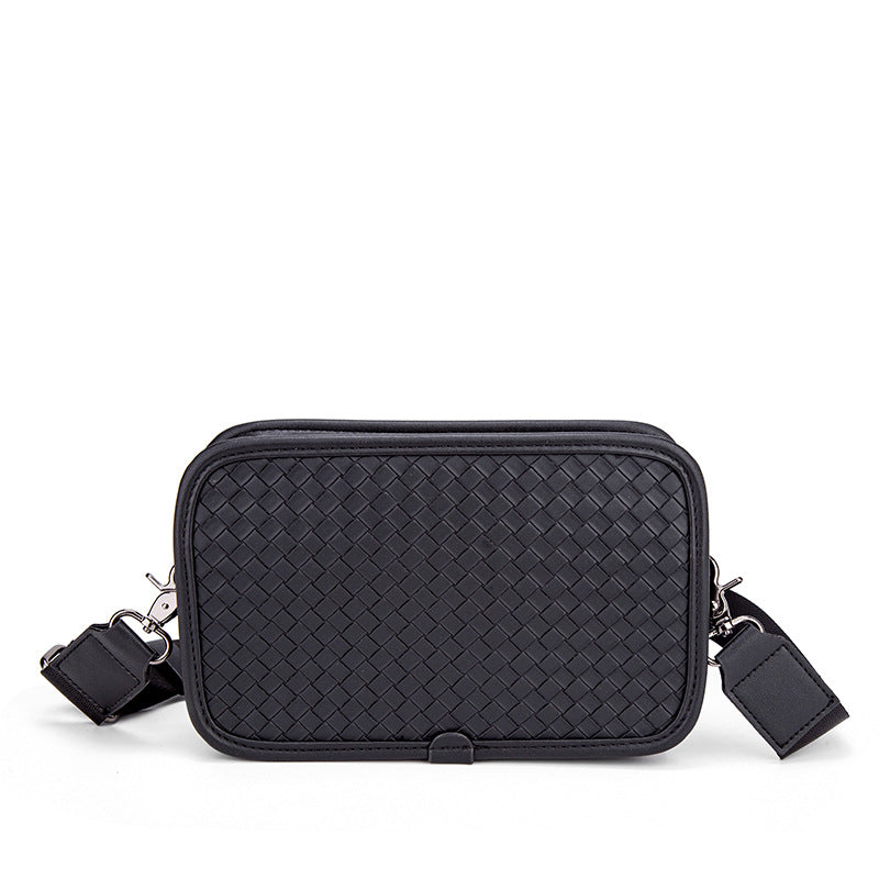 Men's Embossed Woven Large Capacity One Waterproof Men's Messenger Bag