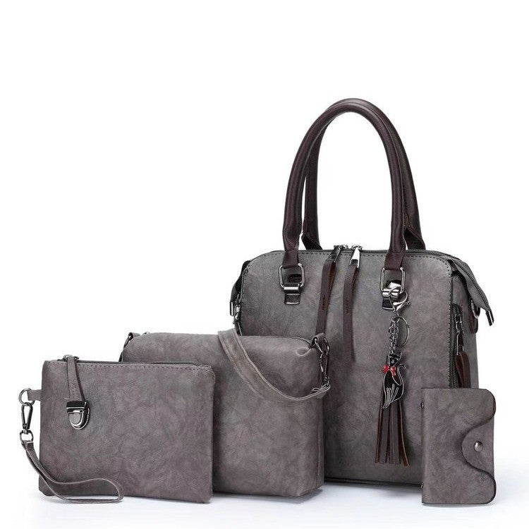 Beautiful Women's Oil Leather Retro Set Bags