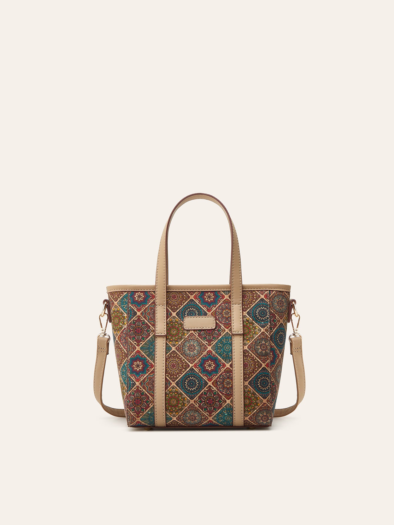 Women's Ethnic Print Cork Bohemian Commuter Fashion Bags