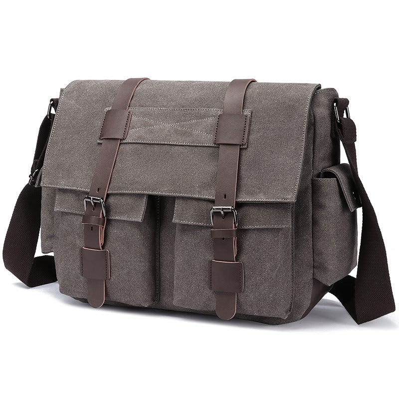 Men's Retro Canvas Hip Hop Trend Computer Single Bags