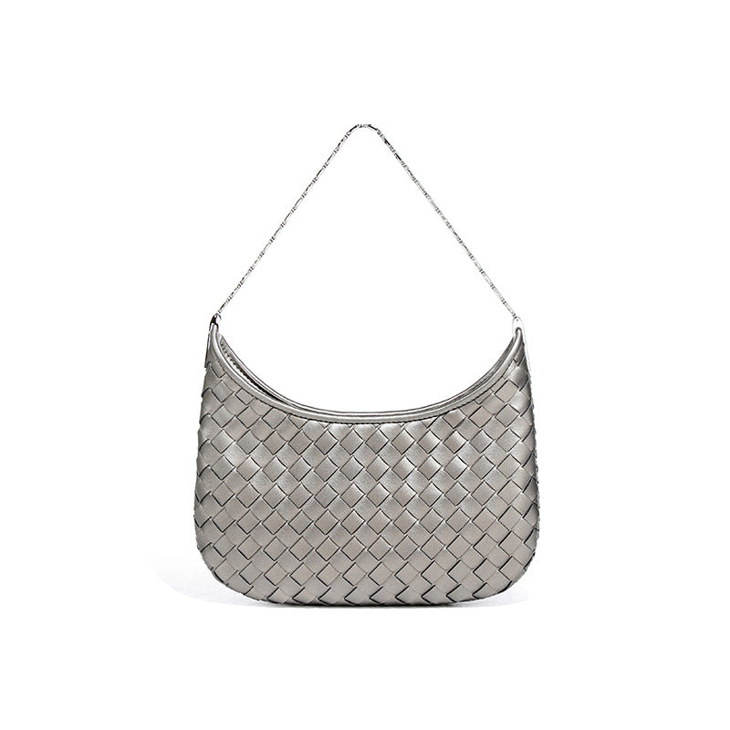 Luxury Weaving Underarm Female Simple Commute Women's Messenger Bag