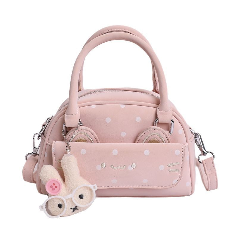 Women's Style Cute Cat Design Fashion Exquisite Polka Leisure Backpack
