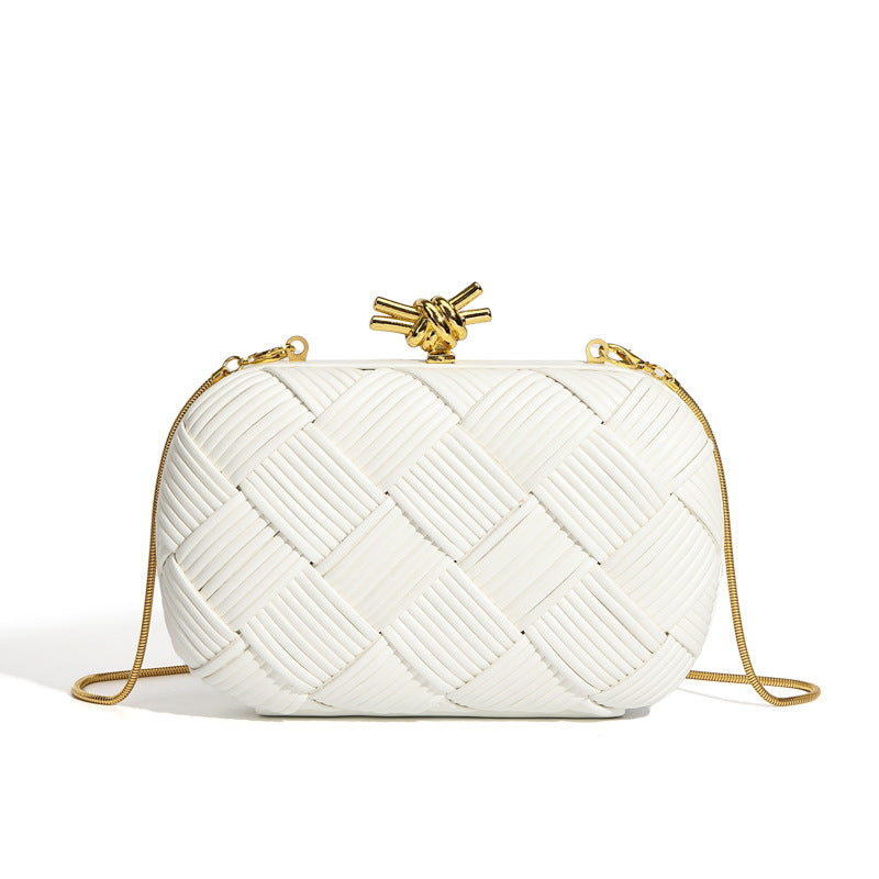 Simple Fashion Dinner Woven Box Clutch Original Single Quality Light Bags