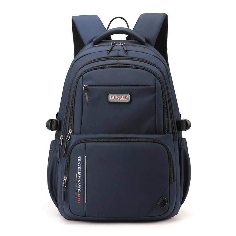 Men's Lightweight College Simple Junior Senior High Burden Reduction Large Bags