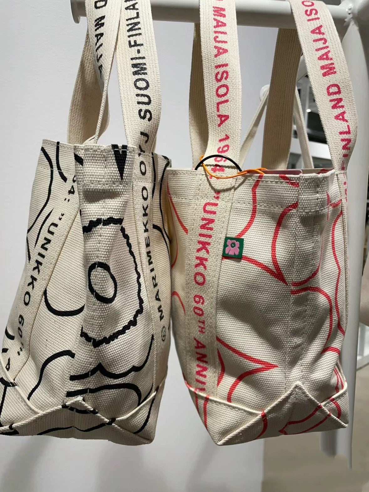 Nordic Style Canvas Strap Letter Printing Fresh Finland Sunflower Tote Bags