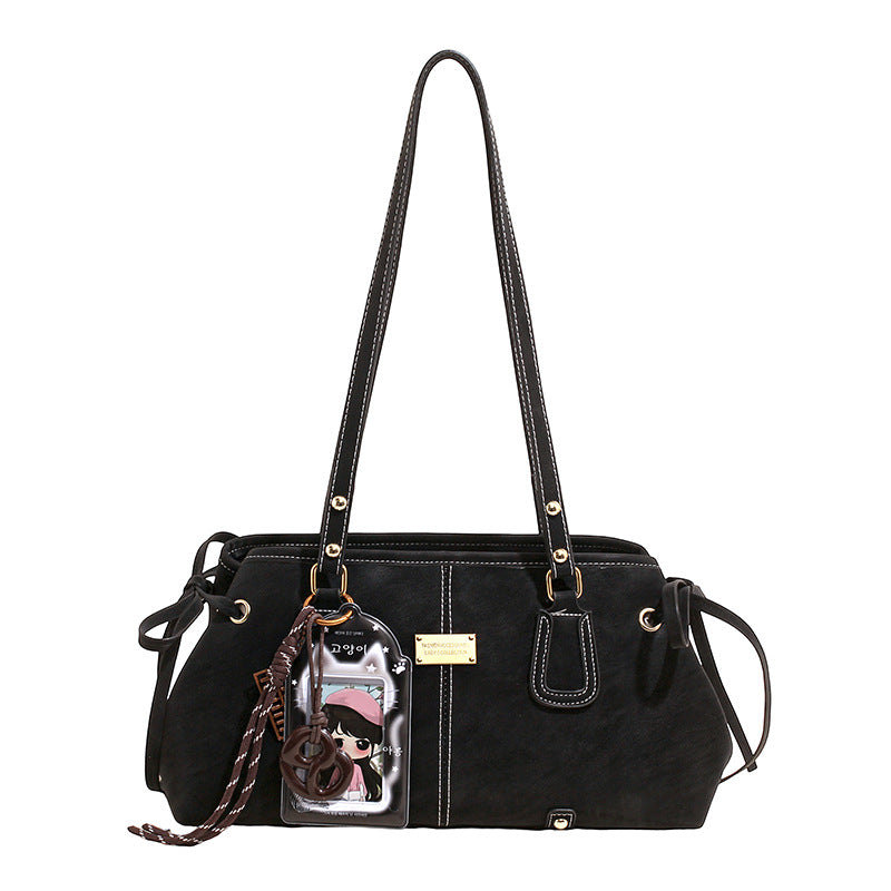 Women's Commuter Retro Frosted Fashion Large Capacity High-grade Hand-held Underarm Bag
