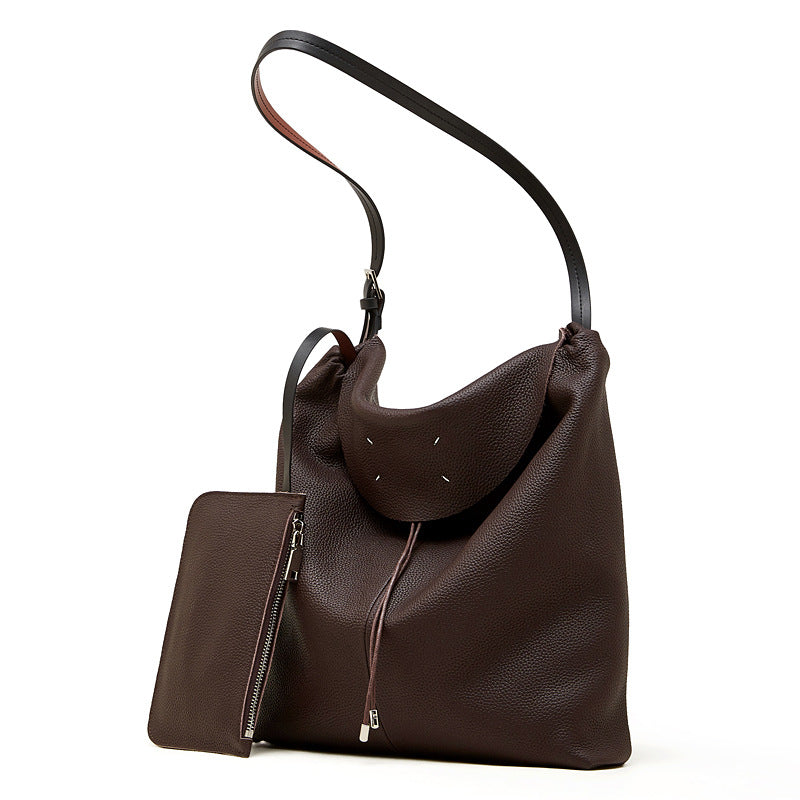 First Layer Cowhide Underarm Simple Fashion Bags
