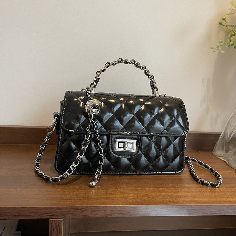 Popular Innovative Rhombus Chain Simple Style Women's Messenger Bag